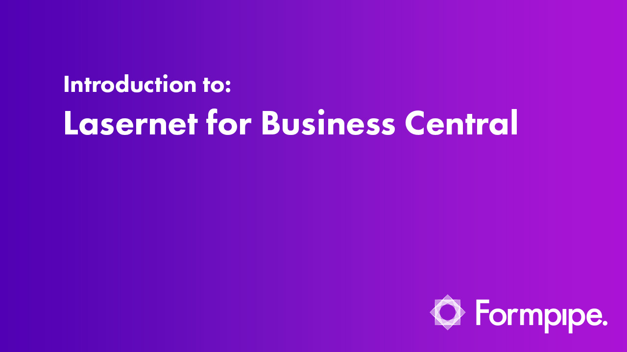 <p>A short introduction to Lasernet for Business Central.</p>