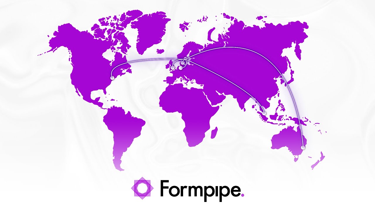 <p>The purple Formpipe world map</p>