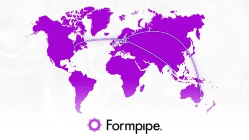 <p>The purple Formpipe world map</p>