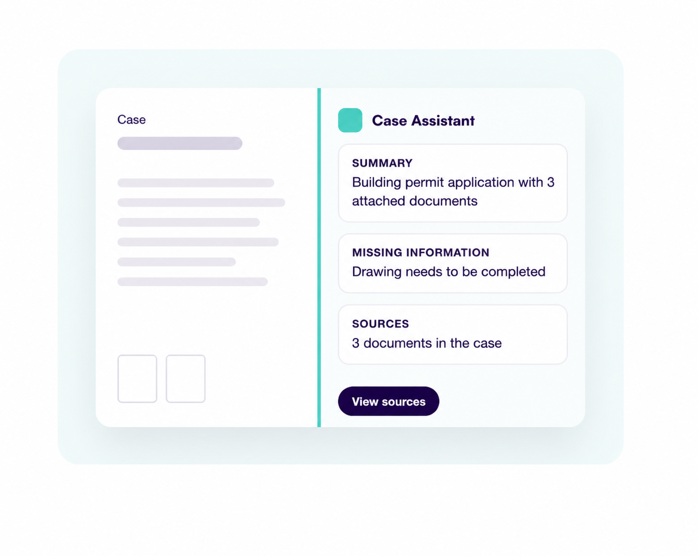 Case Assistant Interface With English Labels