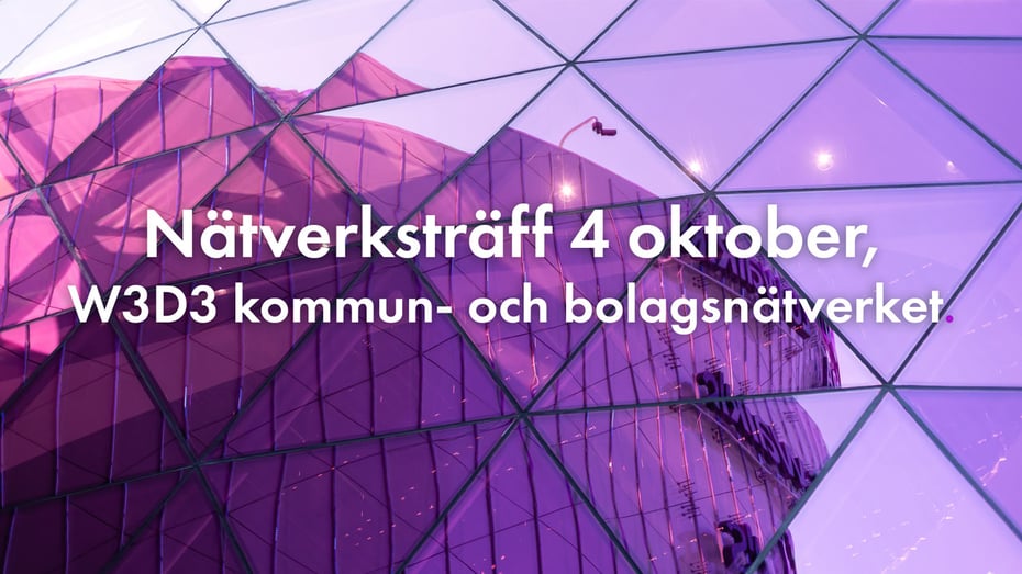W3D3 Nätverksträff 4/10
